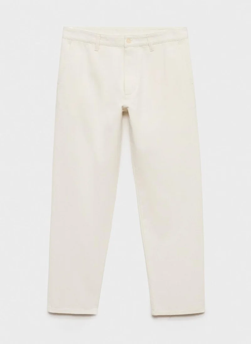 Mango Man  Regular-fit jeans made from a cotton-linen blend for Men | Best Price UAE